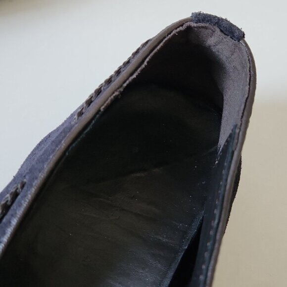 ZARA | Mens Loafers Navy Suede Brown Tassels Sz 40 - Picture 7 of 7